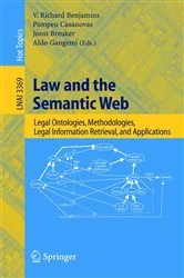 Book cover of Law and the Semantic Web by V. Richard Benjamins