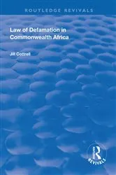 Book cover of Law of Defamation in Commonwealth Africa by Jill Cottrell