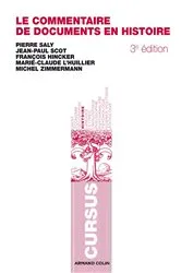 Book cover of Le commentaire de documents en histoire by Michel Zimmermann