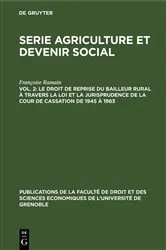 Book cover of Le droit de reprise du bailleur rural à travers la loi et la jurisprudence de la cour de cassation de 1945 à 1963 by Unknown
