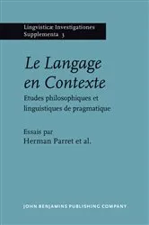 Book cover of Le Langage en Contexte by Herman Parret