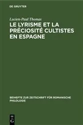 Book cover of Le lyrisme et la préciosité cultistes en Espagne by Unknown