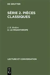 Book cover of Le misanthrope by J. B. Molière