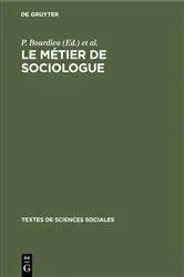 Book cover of Le métier de sociologue (4th ed.) by P. Bourdieu