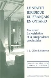 Book cover of Le Statut juridique du français en Ontario by Unknown