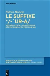 Book cover of Le suffixe */-'ur-a/ by Bianca Mertens