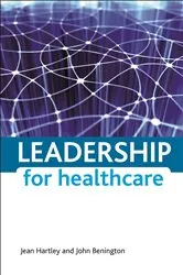 Book cover of Leadership for healthcare by Jean Hartley