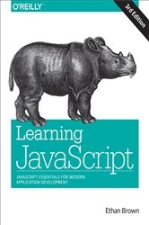 Book cover of Learning JavaScript (3rd ed.) by Ethan Brown