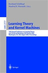 Book cover of Learning Theory and Kernel Machines by Bernhard Schölkopf