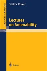 Book cover of Lectures on Amenability by Unknown