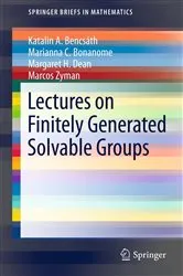 Book cover of Lectures on Finitely Generated Solvable Groups by Unknown