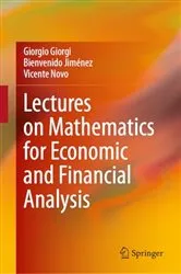Book cover of Lectures on Mathematics for Economic and Financial Analysis by Giorgio Giorgi
