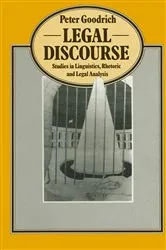Book cover of Legal Discourse by Peter Goodrich