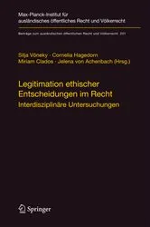 Book cover of Legitimation ethischer Entscheidungen im Recht by Silja Vöneky