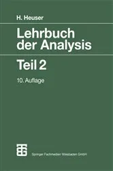Book cover of Lehrbuch der Analysis (10th ed.) by Harro Heuser
