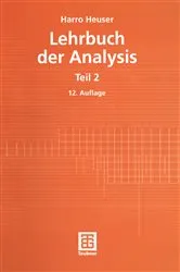 Book cover of Lehrbuch der Analysis (12th ed.) by Harro Heuser