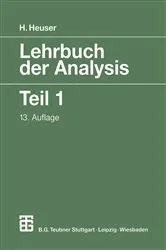 Book cover of Lehrbuch der Analysis (13th ed.) by Harro Heuser