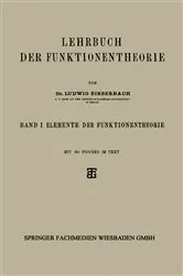 Book cover of Lehrbuch der Funktionentheorie by Dr. Ludwig Bieberbach