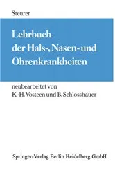 Book cover of Lehrbuch der Hals-, Nasen- und Ohrenkrankheiten (16th ed.) by K.H. Vosteen