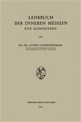 Book cover of Lehrbuch der Inneren Medizin für Schwestern by Alfred Schneiderbaur