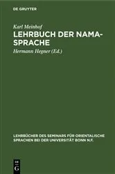 Book cover of Lehrbuch der Nama-Sprache by Karl Meinhof