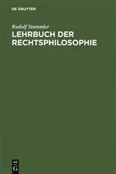 Book cover of Lehrbuch der Rechtsphilosophie (3rd ed.) by Rudolf Stammler