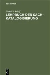 Book cover of Lehrbuch der Sachkatalogisierung (4th ed.) by Unknown