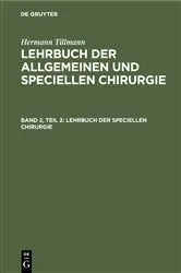 Book cover of Lehrbuch der speciellen Chirurgie (6th ed.) by Hermann Tillmanns