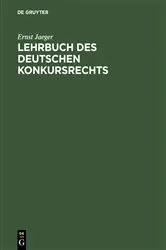 Book cover of Lehrbuch des deutschen Konkursrechts (8th ed.) by Unknown