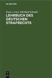 Book cover of Lehrbuch des Deutschen Strafrechts (24th ed.) by Franz v. Liszt