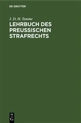Book cover of Lehrbuch des Preußischen Strafrechts by J. D. H. Temme