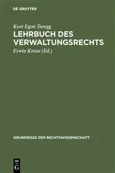 Book cover of Lehrbuch des Verwaltungsrechts (4th ed.) by Kurt Egon Turegg