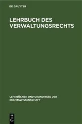 Book cover of Lehrbuch des Verwaltungsrechts by Unknown