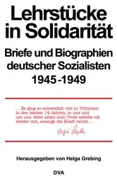 Book cover of Lehrstücke in Solidarität by Helga Grebing