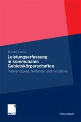 Book cover of Leistungserfassung in kommunalen Gebietskörperschaften by Eckart Lantz