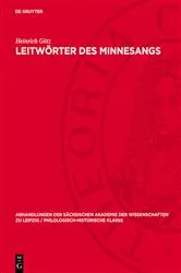 Book cover of Leitwörter des Minnesangs by Heinrich Götz