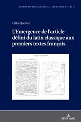 Book cover of L'Emergence de l'article défini du latin classique aux premiers textes français by Unknown