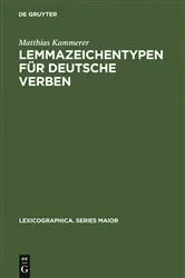 Book cover of Lemmazeichentypen für deutsche Verben by Matthias Kammerer