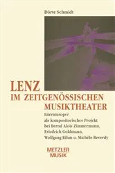 Book cover of Lenz im zeitgenössischen Musiktheater by Dörte Schmidt