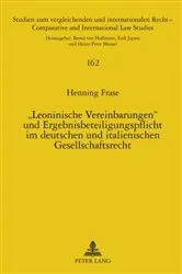 Book cover of «Leoninische Vereinbarungen» und Ergebnisbeteiligungspflicht im deutschen und italienischen Gesellschaftsrecht by Unknown