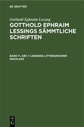 Book cover of Lessings Litterarischer Nachlaß by Wendelin Maltzahn