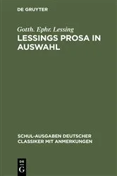 Book cover of Lessings Prosa in Auswahl by Gotth. Ephr. Lessing