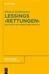 Book cover of Lessings 'Rettungen' by Michael Multhammer