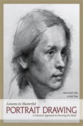 Book cover of Lessons in Masterful Portrait Drawing by Mau-Kun Yim
