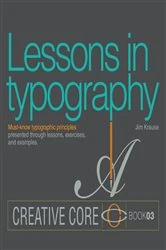 Book cover of Lessons in Typography by Jim Krause