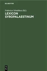 Book cover of Lexicon Syropalaestinum by Academia Litterarum Regia Borussica