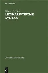 Book cover of Lexikalistische Syntax by Unknown