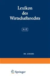 Book cover of Lexikon des Wirtschaftsrechts by Gerhard Bruch