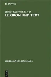 Book cover of Lexikon und Text by Helmut Feldweg