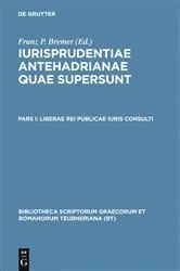 Book cover of Liberae rei publicae iuris consulti by Franz P. Bremer